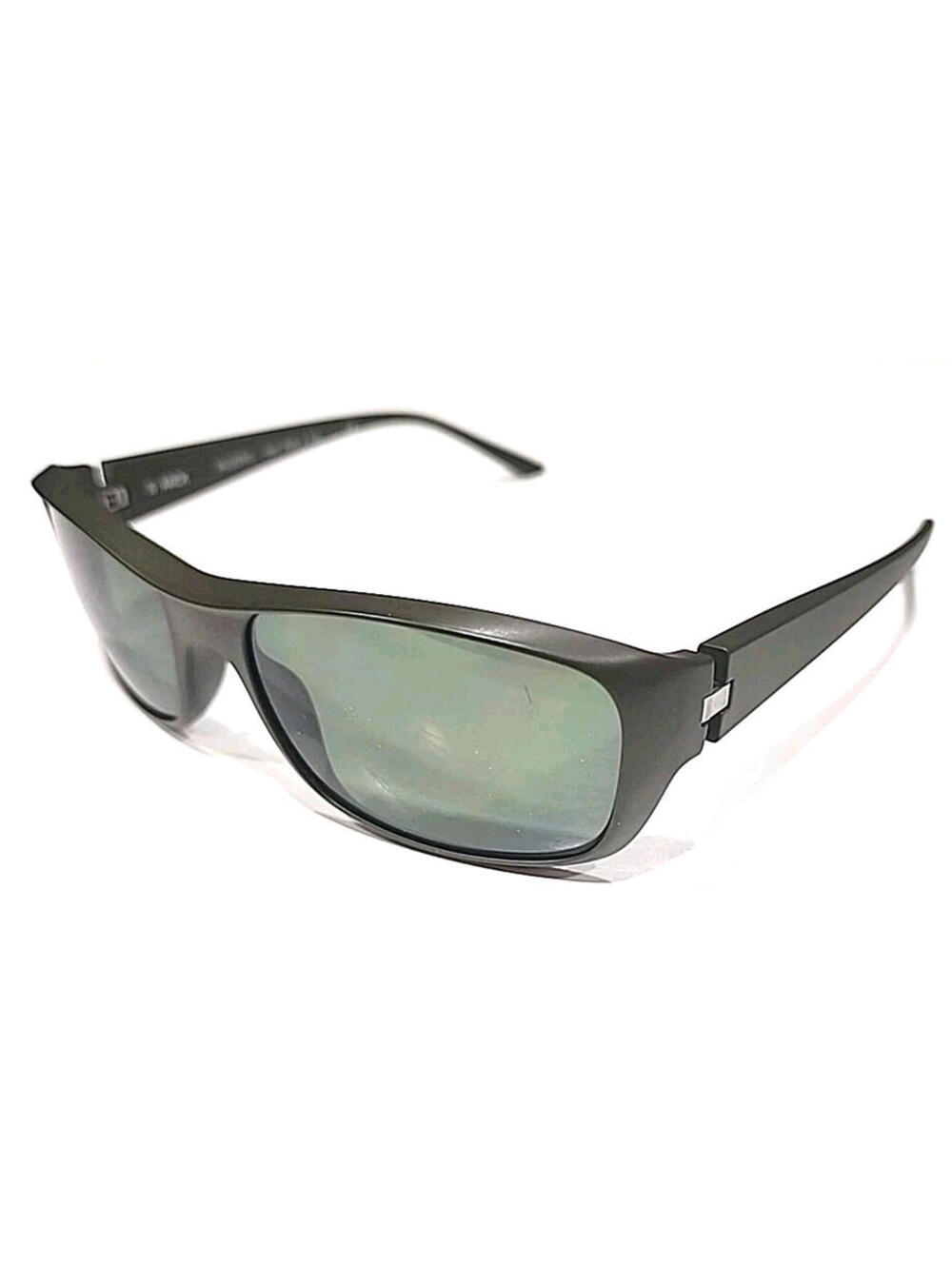 MIKLI Stark SH5007 Green Polarized Rectangle Wrap Sunglasses 58-17 140 Italy